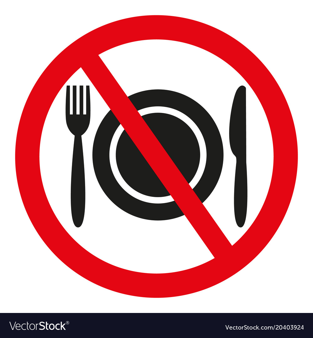 No Food Sign on white background. - Mai Tai Yacht Charters