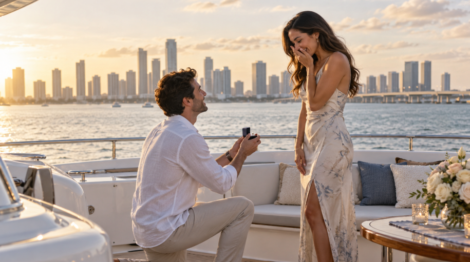 How to Plan a Surprise Proposal on a Miami Yacht